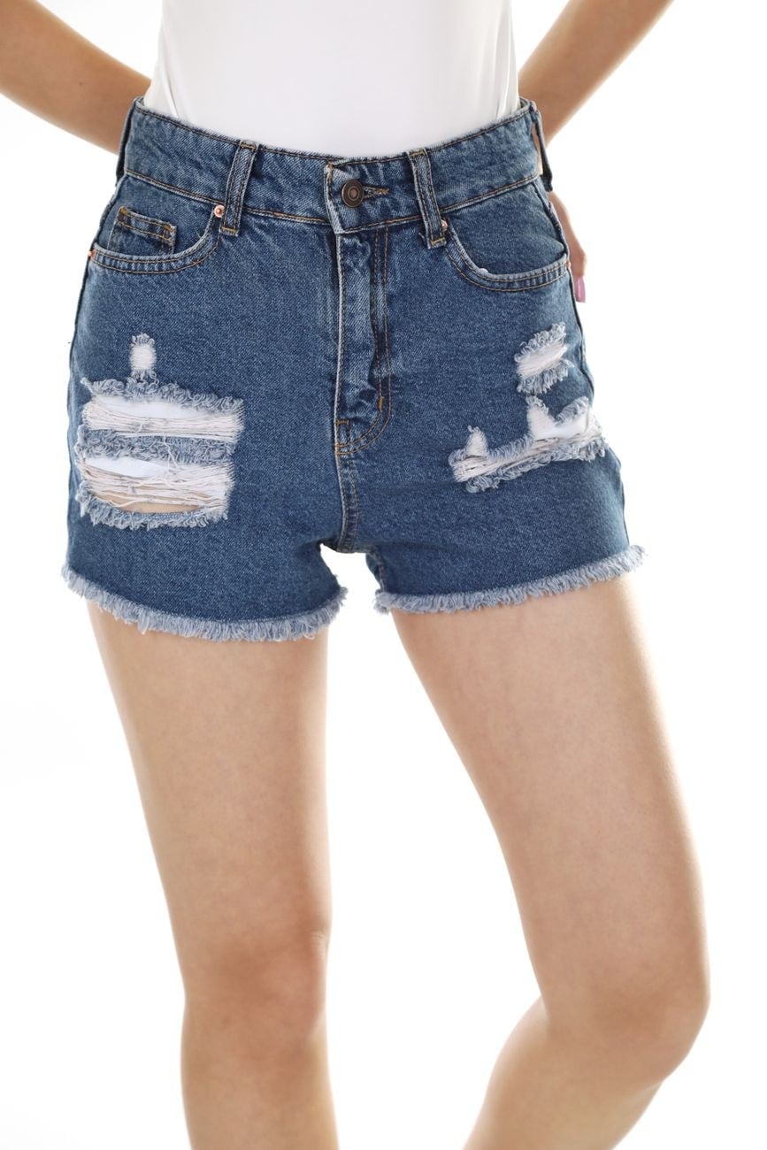 Short Jeans Cintura Alta — Jeans